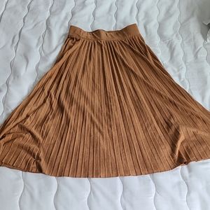 T Tahari Tan Maxi A-Line Skirt